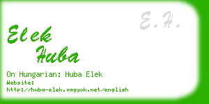 elek huba business card